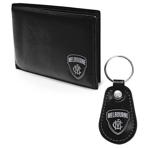 AFL Melbourne Demons PU Leather Wallet & Keyring Gift Pack