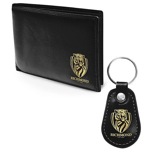 AFL Richmond Tigers PU Leather Wallet & Keyring Gift Pack