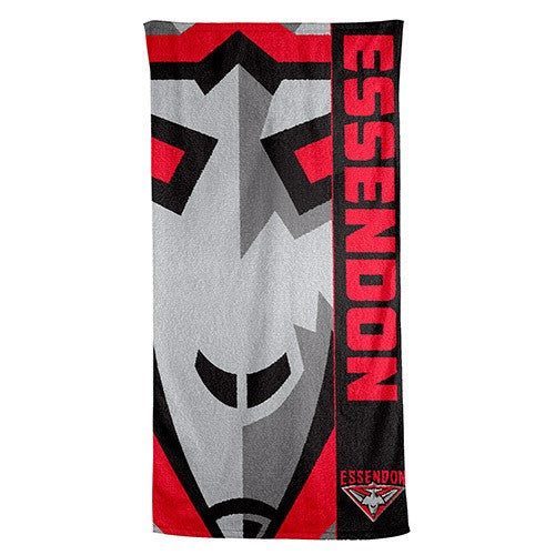 AFL Essendon Bombers Beach Towel -150x75cm (Gym, Swimming, Shower, Bath) Gift