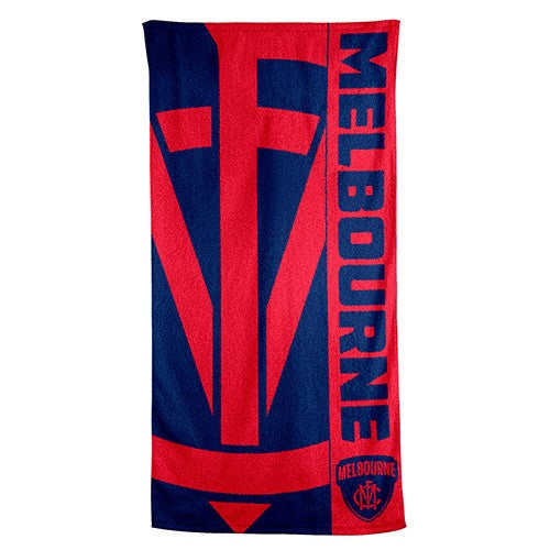 AFL Melbourne Demons Beach Towel -150x75cm (Gym, Swimming, Shower, Bath) Gift