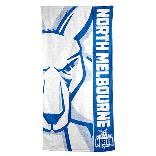 AFL North Melbourne Kangaroos Beach Towel-150x75cm (Gym, Swimming, Shower, Bath)