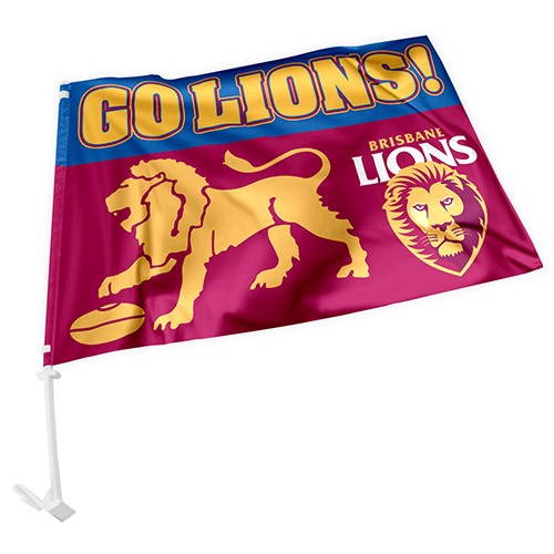 AFL Brisbane Lions - Car Flag - 49cm x 30cm