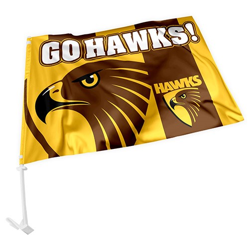 AFL Hawthorn Hawks - Car Flag - 49cm x 30cm