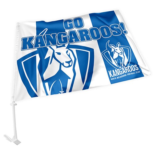 AFL North Melbourne Kangaroos - Car Flag - 49cm x 30cm