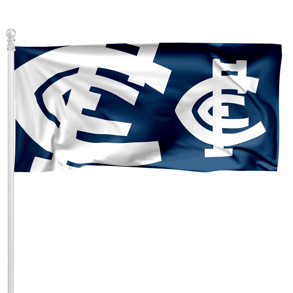 AFL Carlton Blues - Large Flag Pole Style - 180cm x 90cm (Pole not included)