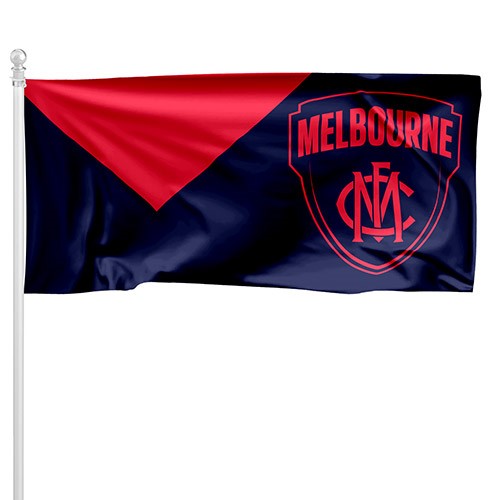 AFL Melbourne Demons - Large Flag Pole Style - 180cm x 90cm (Pole not included)