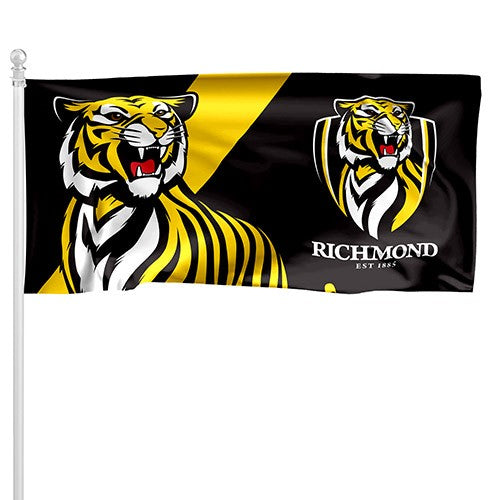 AFL Richmond Tigers - Large Flag Pole Style - 180cm x 90cm (Pole not included)