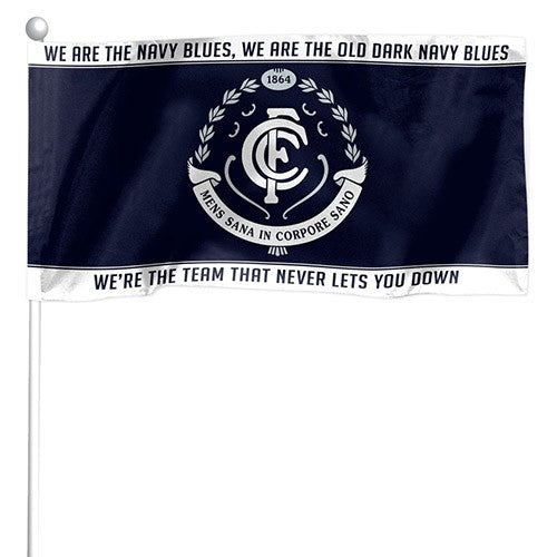 AFL Carlton Blues - Set of 2 Mini Flags - 24.5cm x 12.4cm