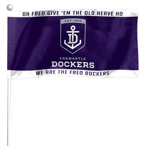 AFL Fremantle Dockers - Set of 2 Mini Flags - 24.5cm x 12.4cm