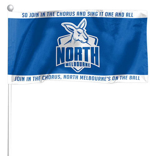 AFL North Melbourne Kangaroos - Set of 2 Mini Flags - 24.5cm x 12.4cm