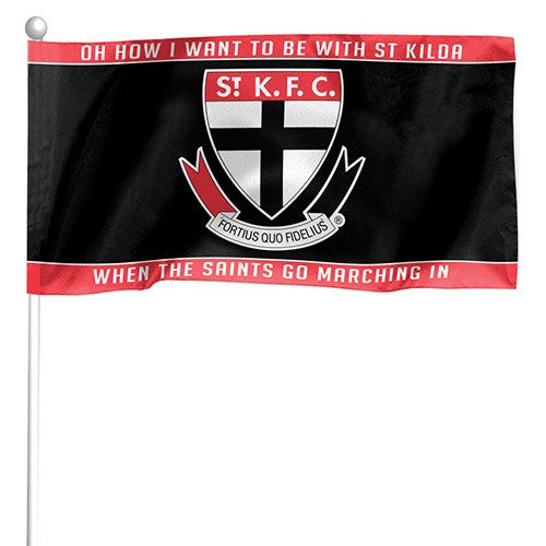 AFL St Kilda Saints - Set of 2 Mini Flags - 24.5cm x 12.4cm