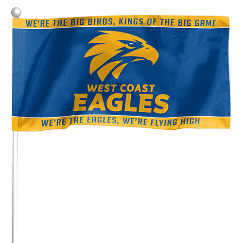 AFL West Coast Eagles - Set of 2 Mini Flags - 24.5cm x 12.4cm