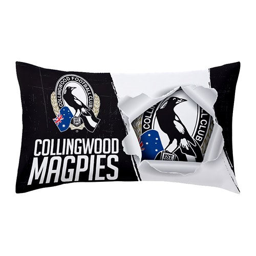 AFL Collingwood Magpies - Single Pillow case - 73cm x 48cm