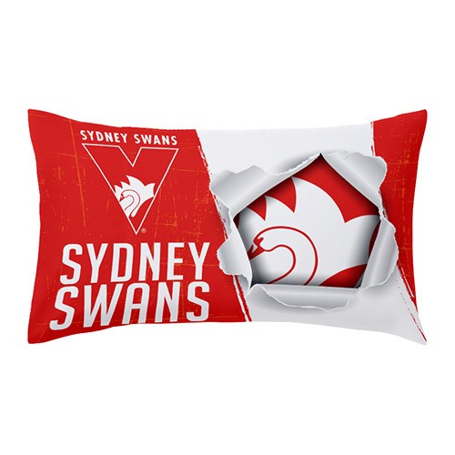 AFL Sydney Swans - Single Pillow case - 73cm x 48cm - Team Logo & Colours