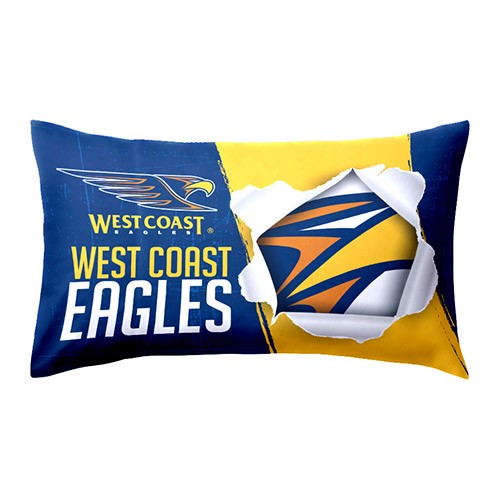 AFL West Coast Eagles - Single Pillow case - 73cm x 48cm