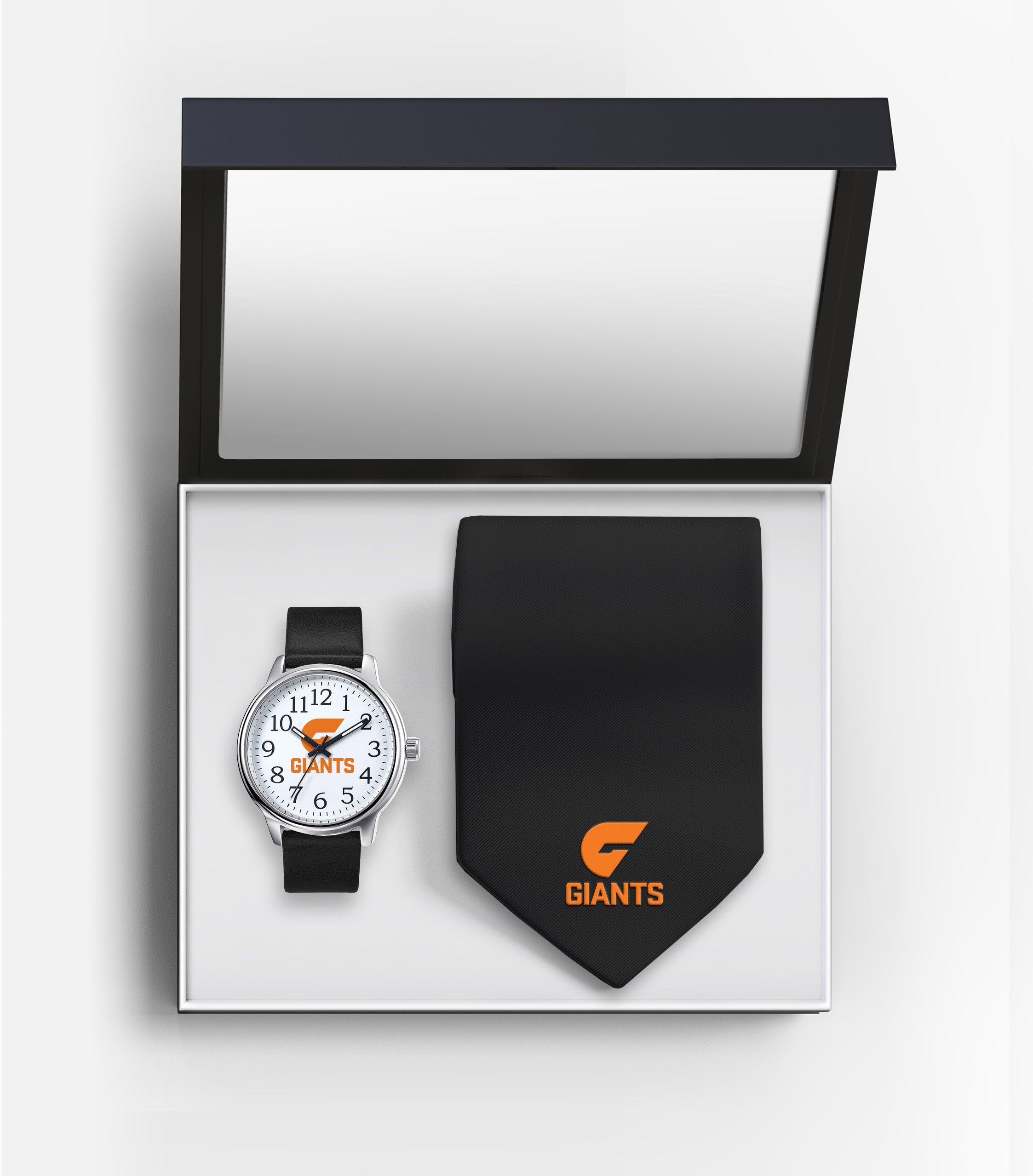 AFL GWS Giants Watch & Tie Gift Set - Fathers Day or Christmas Present