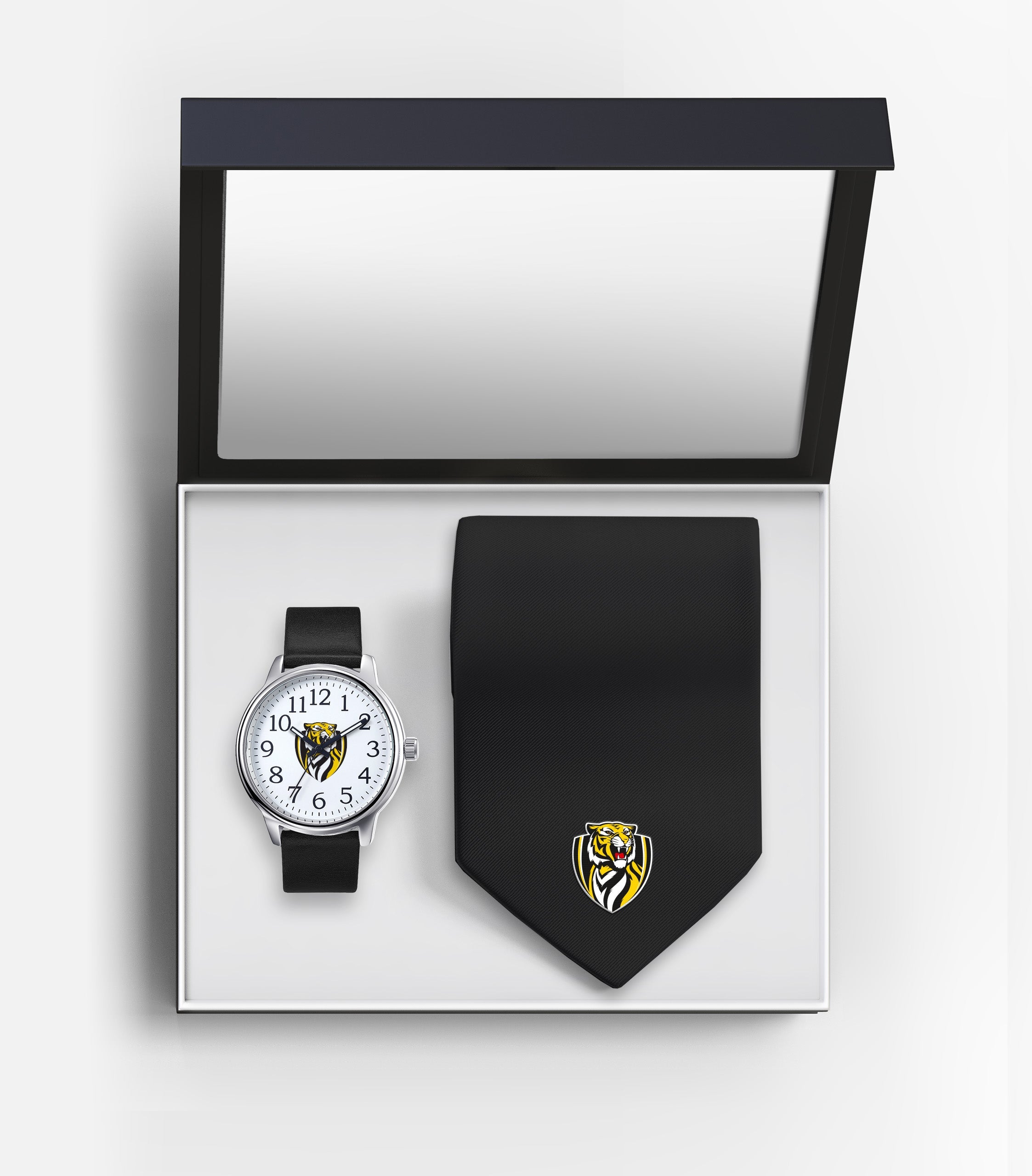 AFL Richmond Tigers Watch & Tie Gift Set - Fathers Day or Christmas Present