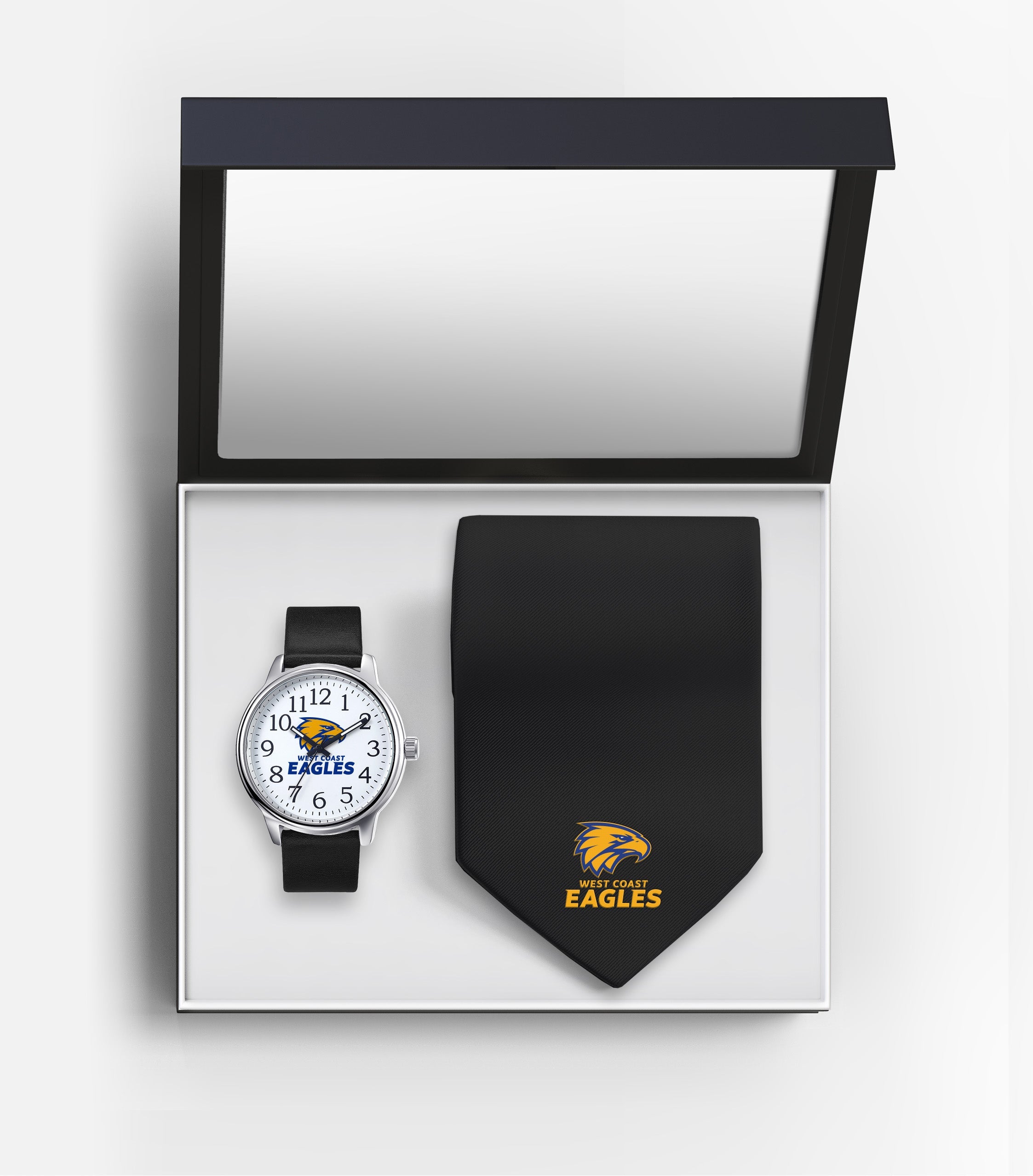 AFL West Coast Eagles Watch & Tie Gift Set - Fathers Day or Christmas Present