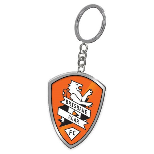 A-League Brisbane Roar Enamel Logo Keyring - Very High Quality