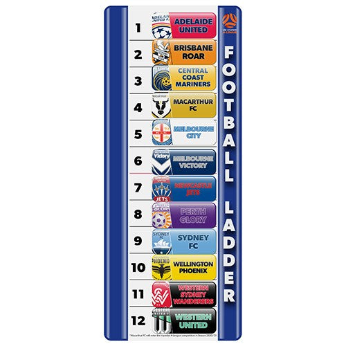 A-League Soccer Mini Ladder - Magnetic with 12 Teams