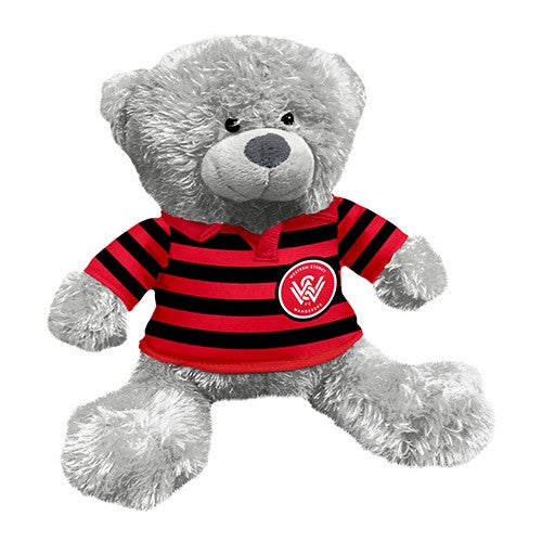 A-League Western Sydney Wanderers Plush Bear - Grey