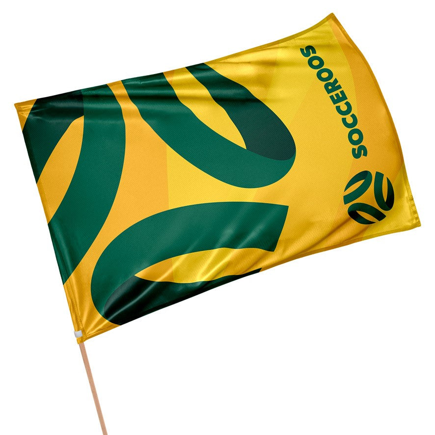 Socceroos Team Australia Supporter Game Day Flag 60cm x 90cm