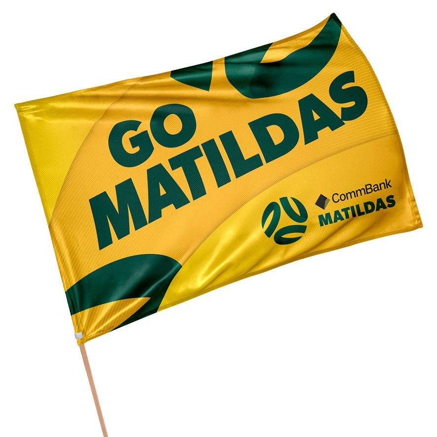 Matildas Team Australia Supporter Game Day Flag 60cm x 90cm