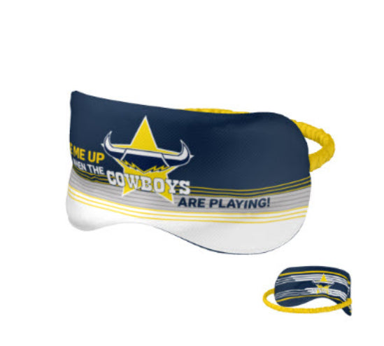 NRL North QLD Cowboys Sleep Mask - Double Sided - Official NRL Product - GIFT