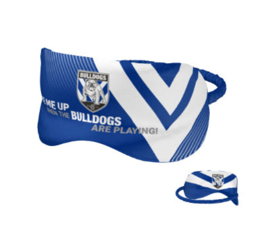 NRL Canterbury Bulldogs Sleep Mask - Double Sided - Official NRL Product - GIFT