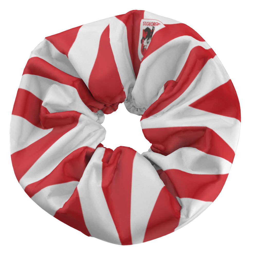 NRL St George Dragons Hair Scrunchie - Official NRL Product - Hair Tie Band