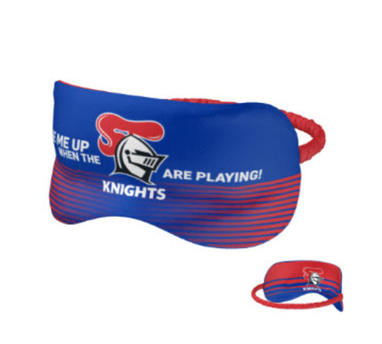 NRL Newcastle Knights Sleep Mask - Double Sided - Official NRL Product - GIFT