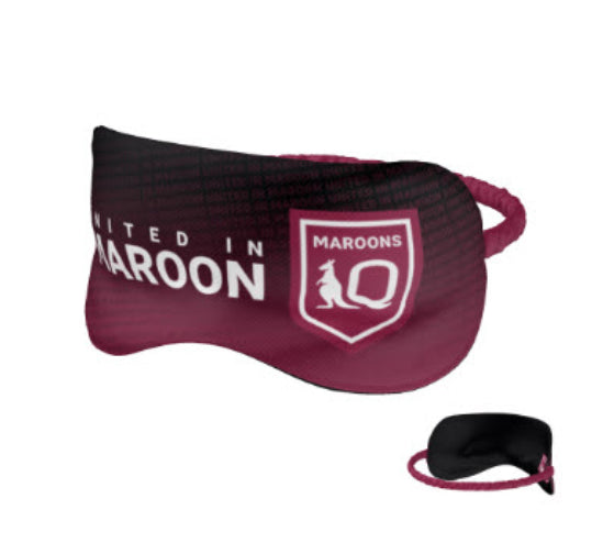 NRL QLD Maroons Origin Sleep Mask - Double Sided - Official NRL Product - GIFT