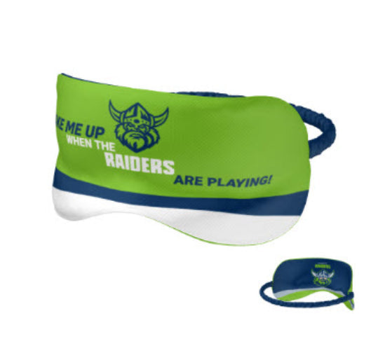 NRL Canberra Raiders Sleep Mask - Double Sided - Official NRL Product - GIFT