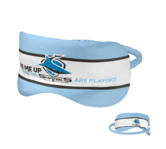 NRL Cronulla Sharks Sleep Mask - Double Sided - Official NRL Product - GIFT