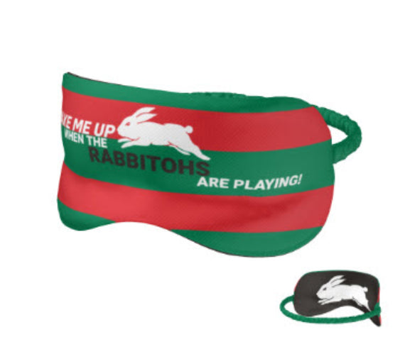 NRL South Sydney Rabbitohs Sleep Mask - Double Sided - Official NRL Product-GIFT