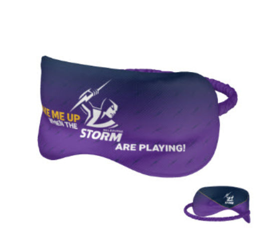 NRL Melbourne Storm Sleep Mask - Double Sided - Official NRL Product - GIFT