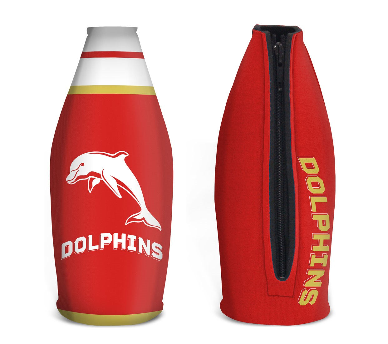 NRL Redcliffe Dolphins Tallie Cooler - Tally suitable for long neck beer or wine