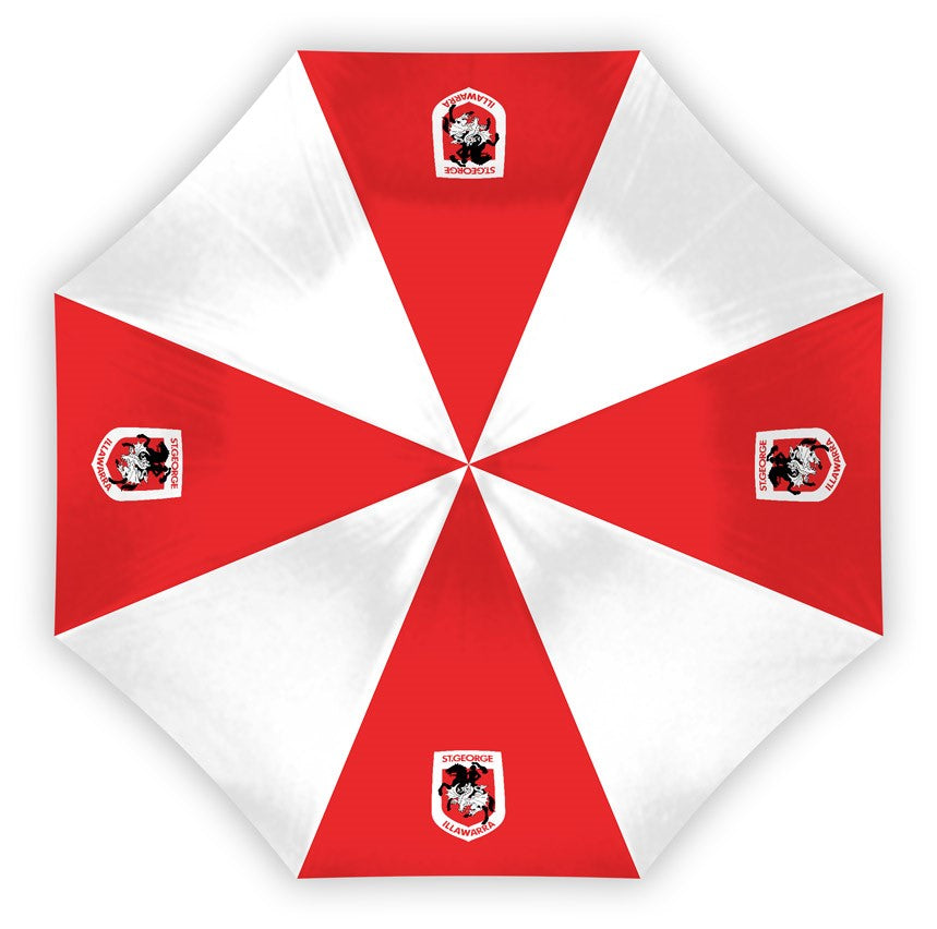 NRL St George Illawarra Dragons Compact Umbrella - Glovebox Suitable - Gift idea