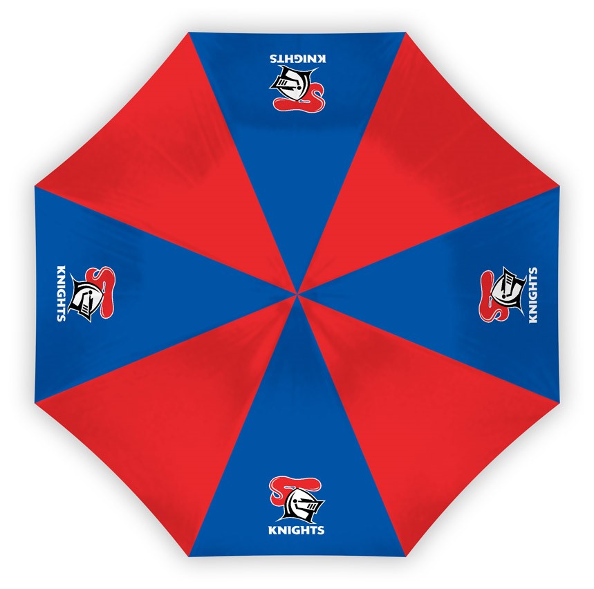 NRL Newcastle Knights Compact Umbrella - Glovebox Suitable - Gift idea