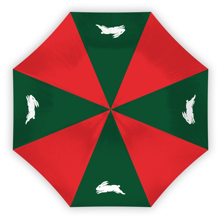 NRL South Sydney Rabbitohs Compact Umbrella - Glovebox Suitable - Gift idea