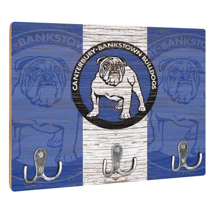 NRL Heritage Canterbury Bankstown Bulldogs Wall Key Rack Holder - Retro - Gift