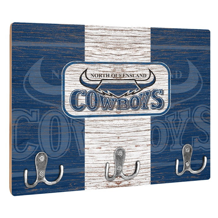 NRL Heritage North Queensland Cowboys Wall Key Rack Holder - Retro - Gift