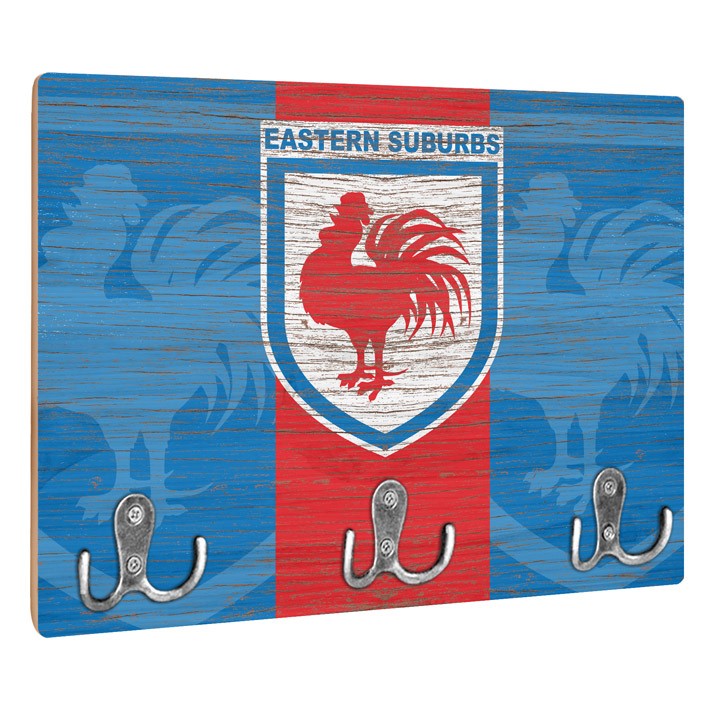 NRL Heritage Sydney Roosters Eastern Suburbs Wall Key Rack Holder - Retro - Gift