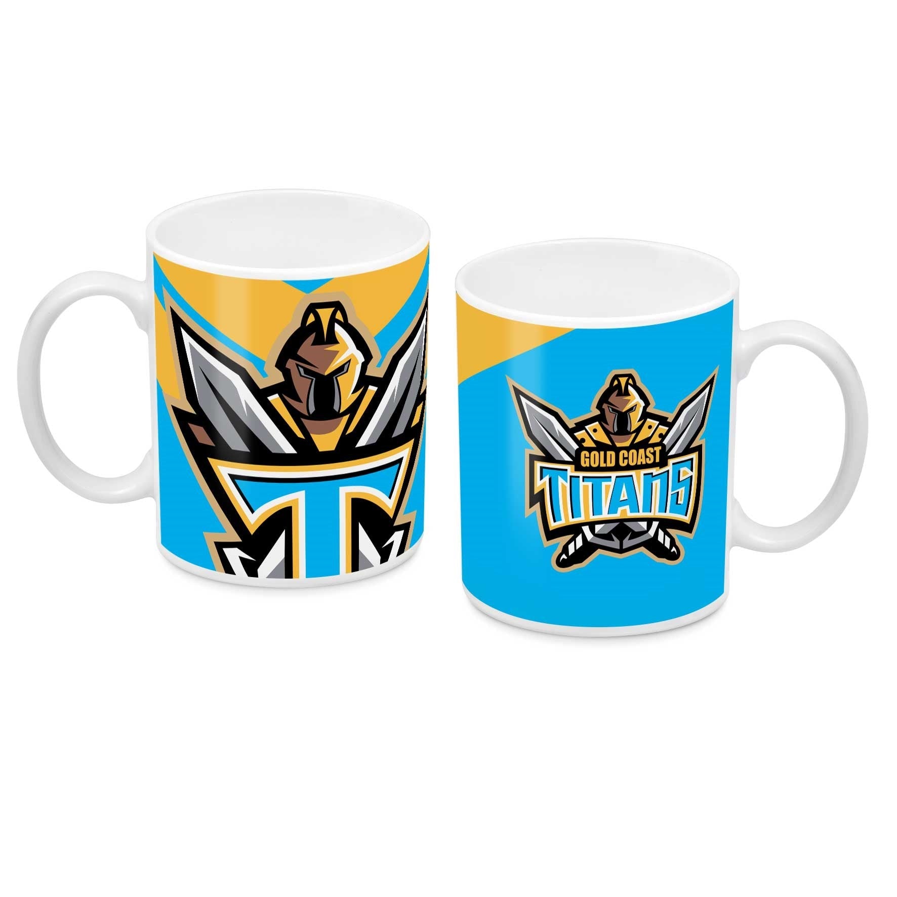 NRL Gold Coast Titans Ceramic Coffee Cup Mug - Retro Logo