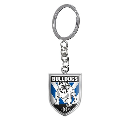 NRL Canterbury Bankstown Bulldogs Enamel Logo Keyring - Very High Quality