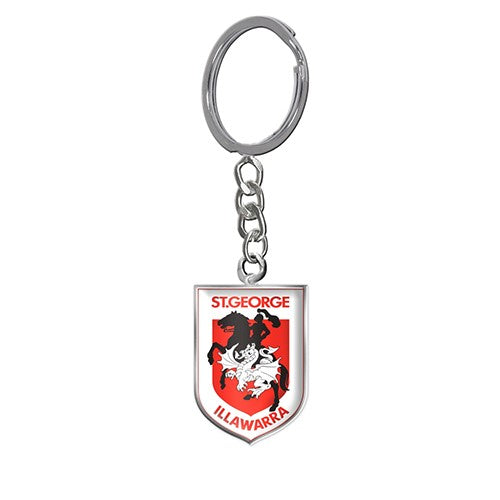 NRL St George Illawarra Dragons Enamel Logo Keyring - Very High Quality