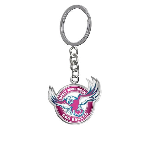 NRL Manly Sea Eagles Enamel Logo Keyring - Very High Quality