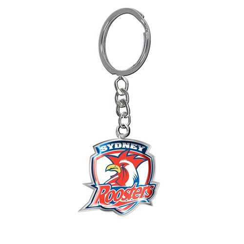 NRL Sydney Roosters Enamel Logo Keyring - Very High Quality