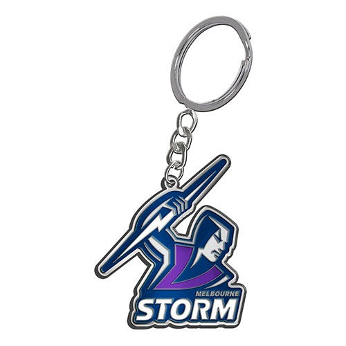 NRL Melbourne Storm Enamel Logo Keyring - Very High Quality