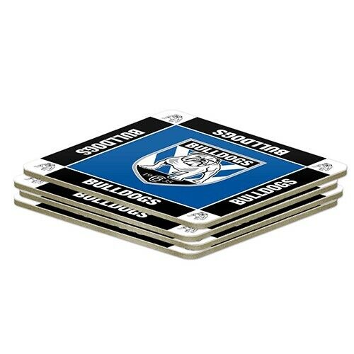 NRL Canterbury Bankstown Bulldogs Coasters - Pack of 4 Coasters - Gift Idea